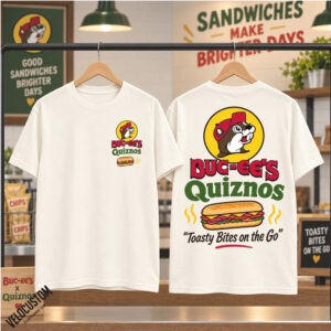 Buc ee s Quiznos Toasty Bites Fast Food Shirt