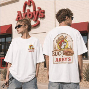 Buc ees Arbys Beaver Cowboy Hat Roast Beef Sandwich Shirt