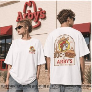 Buc ees Arbys Beaver Cowboy Hat Roast Beef Sandwich Shirt