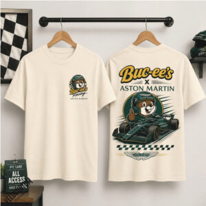 Buc ee's Aston Martin Racing Beaver Mascot Formula 1 Race Day Shirt