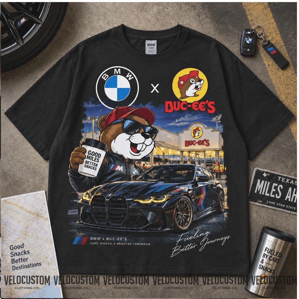 Buc ees BMW Beaver Mascot Luxury Miles Ahead Graphic Shirt Buc ees BMW Beaver Mascot Luxury Miles Ahead Graphic Shirt