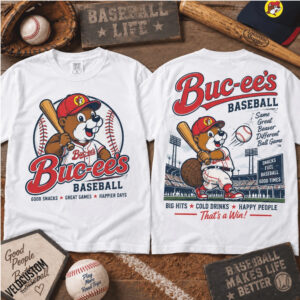 Buc ee's Baseball Good Snacks Great Games Sports Shirt