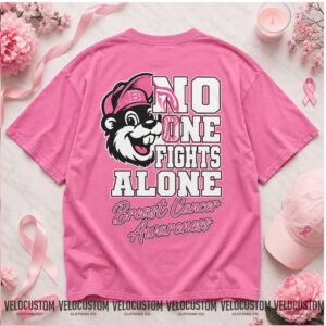 Buc ees Beaver Breast Cancer Awareness Pink Ribbon No One Fights Alone Shirt