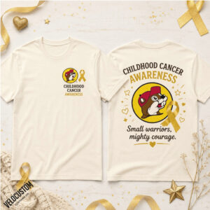 Buc ees Beaver Childhood Cancer Awareness Gold Ribbon Shirt