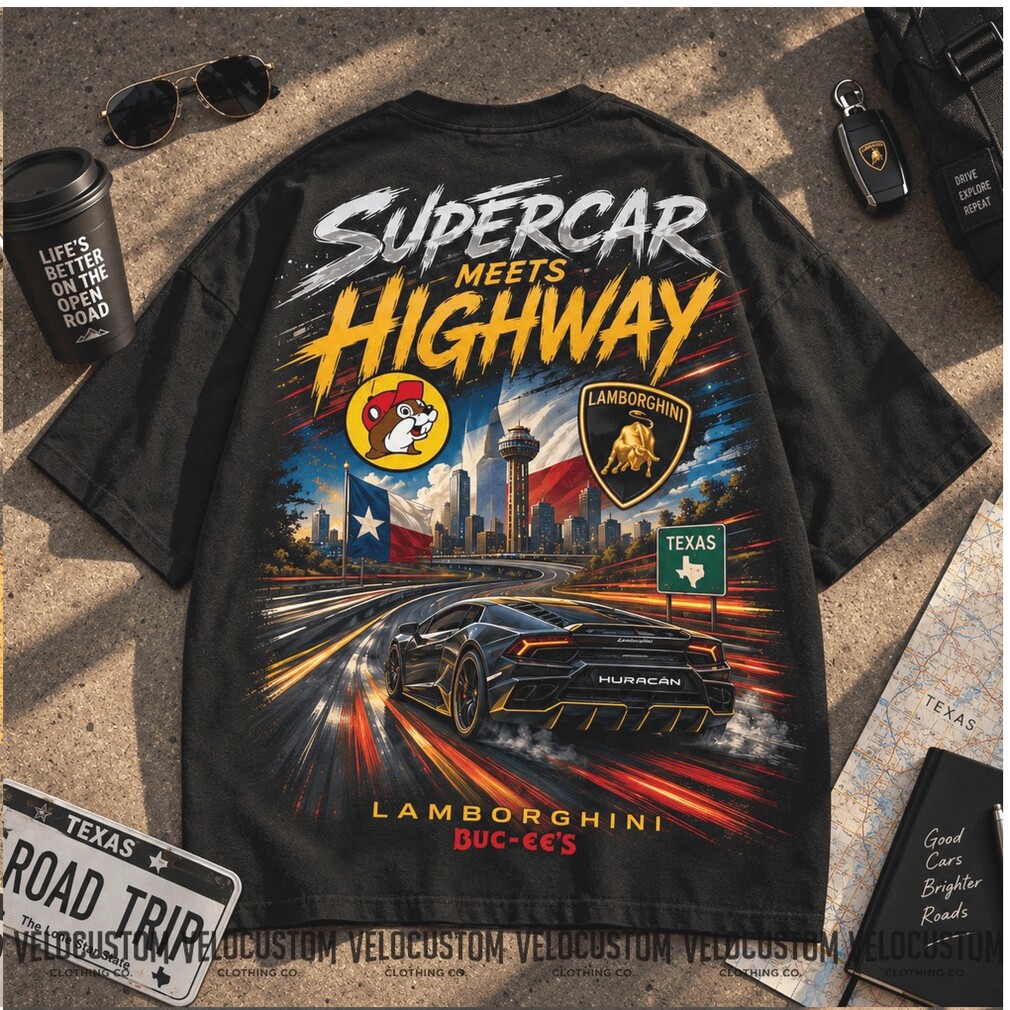 Buc ees Beaver Lamborghini Supercar Highway Texas Shirt Buc ees Beaver Lamborghini Supercar Highway Texas Shirt