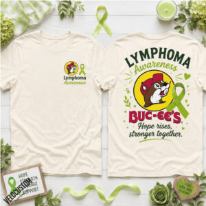 Buc ees Beaver Lymphoma Cancer Awareness Lime Green Ribbon Shirt