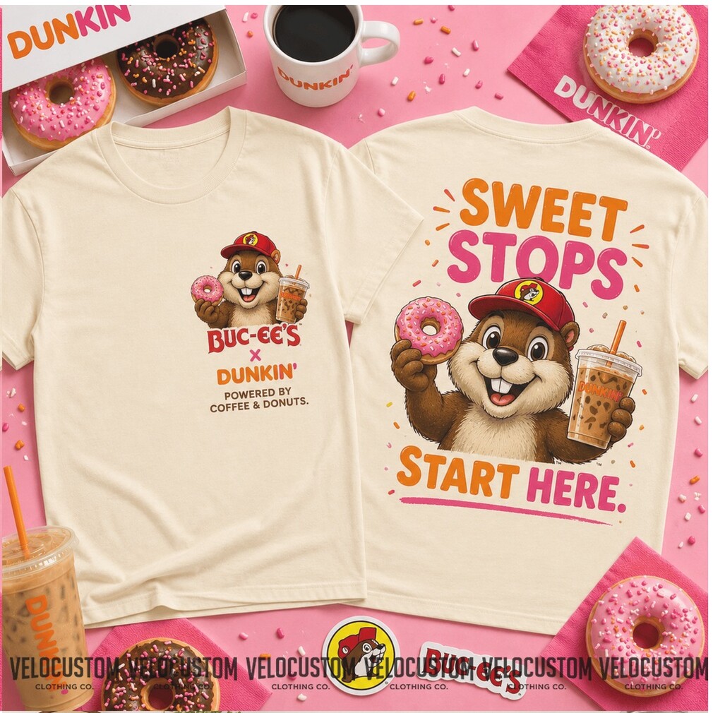 Buc ees Beaver Mascot Dunkin Donuts Sweet Coffee Shirt Buc ees Beaver Mascot Dunkin Donuts Sweet Coffee Shirt