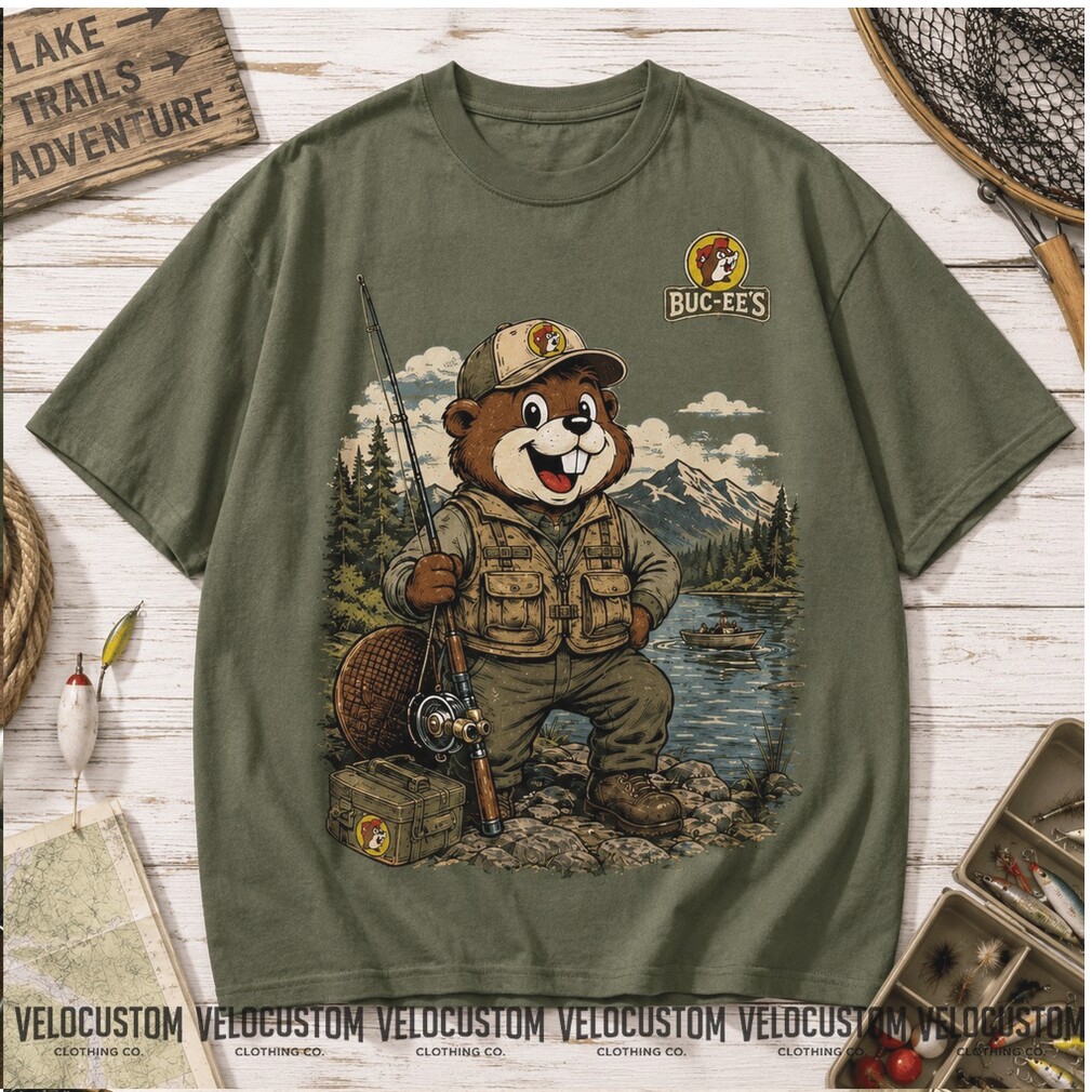 Buc ees Beaver Mascot Fishing Adventure Club Outdoor Camp Shirt Buc ees Beaver Mascot Fishing Adventure Club Outdoor Camp Shirt