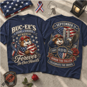 Buc ees Beaver Mascot September 11 Memorial Patriotic 911 Shirt