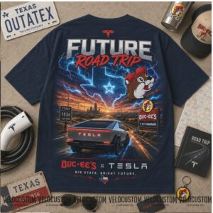 Buc ees Beaver Mascot Tesla Cybertruck EV Charging Future Shirt