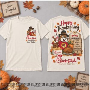 Buc ee's Chick fil A Thanksgiving Chicken Dinner Beaver Shirt