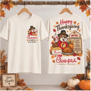 Buc ee's Chick fil A Thanksgiving Chicken Dinner Beaver Shirt