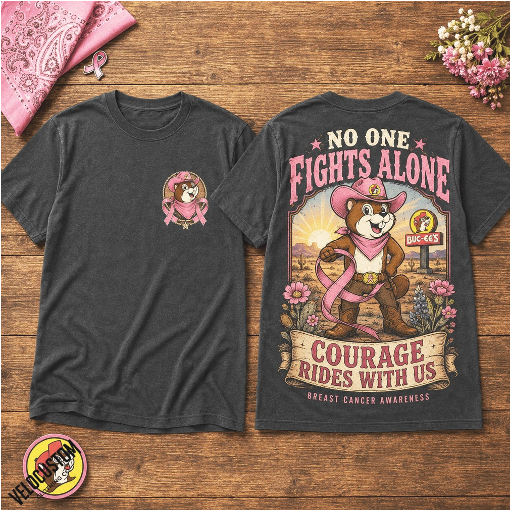 Buc ee’s Cowboy No One Fights Alone Breast Cancer Shirt Buc ee’s Cowboy No One Fights Alone Breast Cancer Shirt