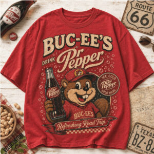 Buc ee's Dr Pepper Ice Cold Refreshing Road Trip Vintage Shirt