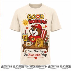 Buc ee's Good Morning Sunshine Smiles Beaver Nuggets Shirt