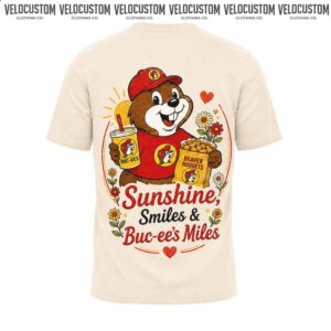 Buc ee's Good Morning Sunshine Smiles Beaver Nuggets Shirt