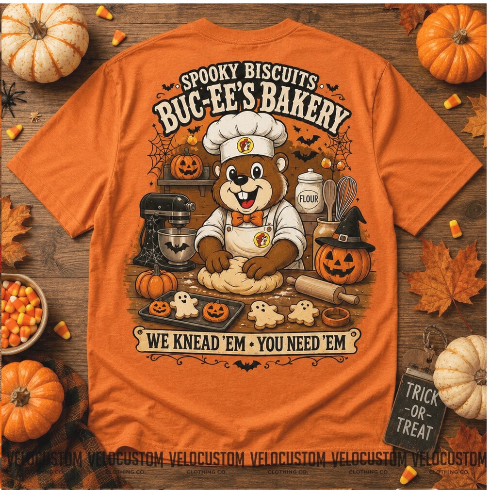 Buc ees Halloween Baker Beaver Spooky Biscuits Pumpkin Shirt Buc ees Halloween Baker Beaver Spooky Biscuits Pumpkin Shirt