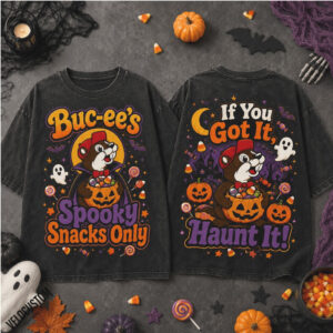Buc ees Halloween Vampire Beaver Spooky Snacks Trick Treat Shirt