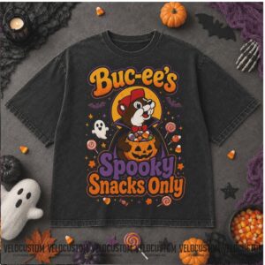 Buc ees Halloween Vampire Beaver Spooky Snacks Trick Treat Shirt