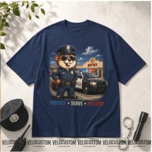 Buc ees Highway Patrol Beaver Police Officer Cruiser Car Shirt
