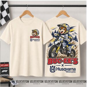 Buc ee's Husqvarna Motocross Dirt Bike Racing Beaver Shirt