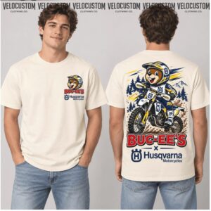 Buc ee's Husqvarna Motocross Dirt Bike Racing Beaver Shirt