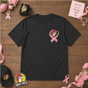 Buc ee's Love Grows Stronger Breast Cancer Floral Shirt