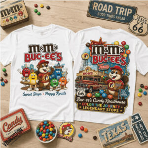 Buc ee's M&M's Candy Road Trip Texas Route 66 Unisex Shirt