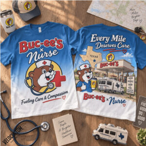 Buc ees Nurse Beaver Stethoscope Texas Road Trip Shirt
