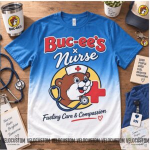 Buc ees Nurse Beaver Stethoscope Texas Road Trip Shirt