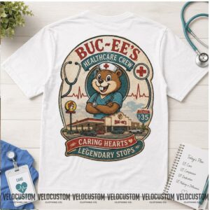 Buc ees Nurse Healthcare Crew Beaver Stethoscope Graphic Shirt