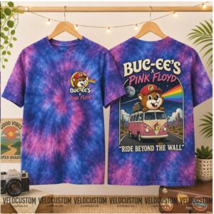 Buc ee's Pink Floyd Classic Rock Band Camper Tie Dye Shirt