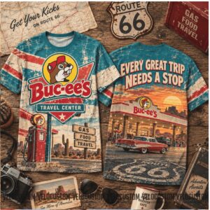 Buc ee's Route 66 Travel Center Retro Road Trip Shirt