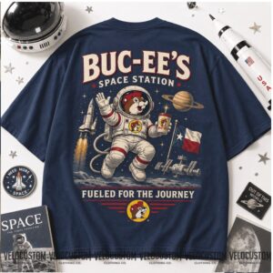 Buc ees Space Station Astronaut Beaver Moon Mission NASA Shirt