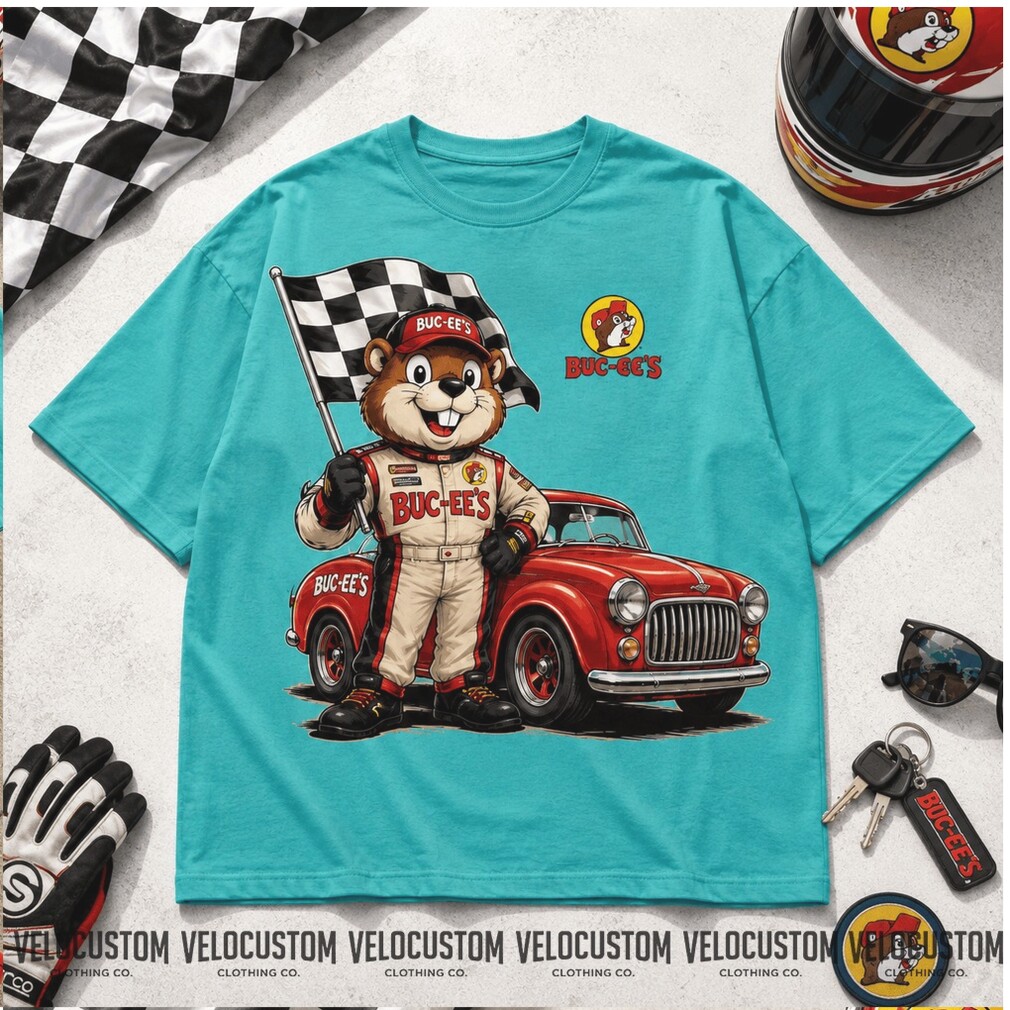 Buc ees Speedway Racing Team Beaver Mascot Retro Car Shirt Buc ees Speedway Racing Team Beaver Mascot Retro Car Shirt