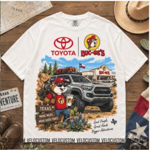 Buc ees Toyota Tacoma Beaver Mascot Adventure Road Trip Shirt