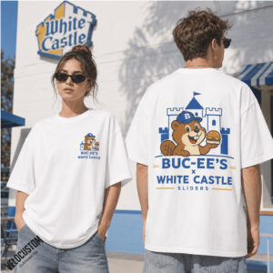 Buc ees White Castle Beaver Mascot Sliders Castle Graphic Shirt