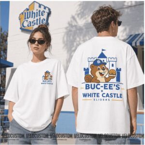 Buc ees White Castle Beaver Mascot Sliders Castle Graphic Shirt