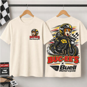Buell Motorcycle Beaver Mascot Racing Speed Shirt
