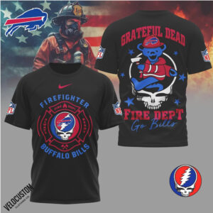 Buffalo Bills Firefighter Grateful Dead Fire Dept Shirt