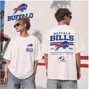 Buffalo Bills Retro Vintage Logo Football Shirt