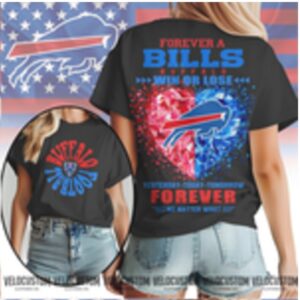 Buffalo Football Heart Crystal Win Or Lose Shirt