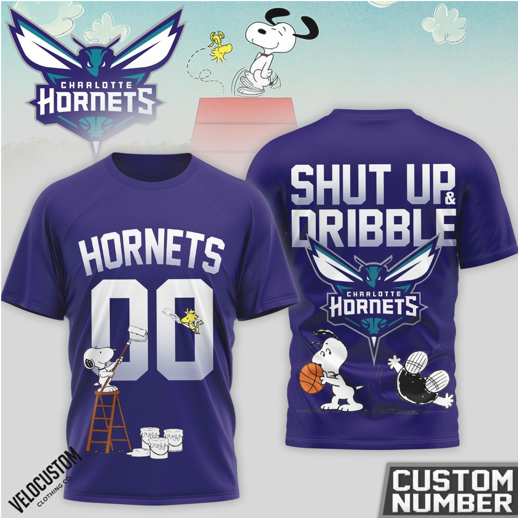 Charlotte Hornets Snoopy Basketball Custom Number Shirt Charlotte Hornets Snoopy Basketball Custom Number Shirt