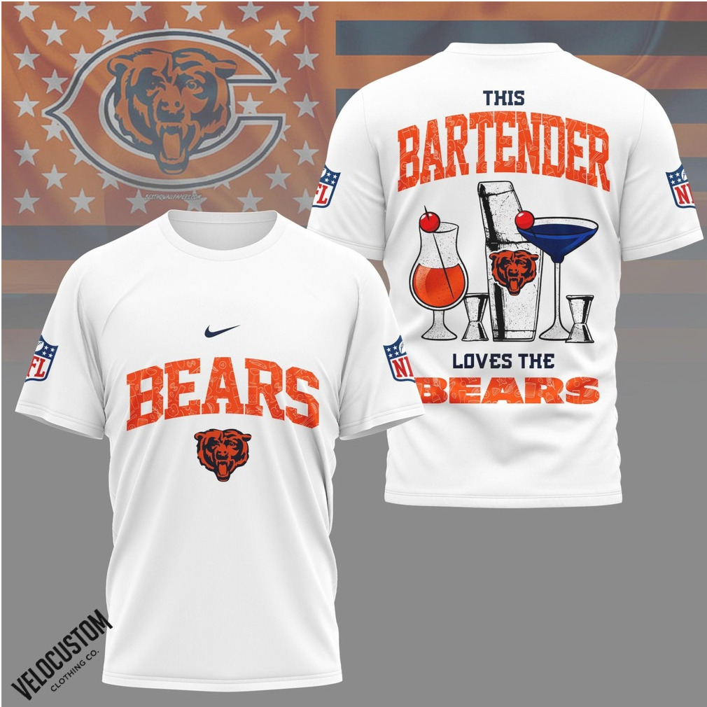 Chicago Bears Bartender Cocktail Drink Fan Shirt Chicago Bears Bartender Cocktail Drink Fan Shirt