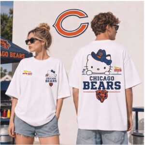 Chicago Bears Cute Cat Cowboy Hat Football Shirt