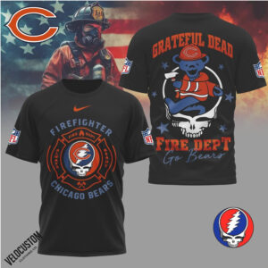 Chicago Bears Firefighter Grateful Dead Bear Shirt