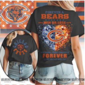 Chicago Bears Football Heartbeat Forever Win Or Lose Shirt