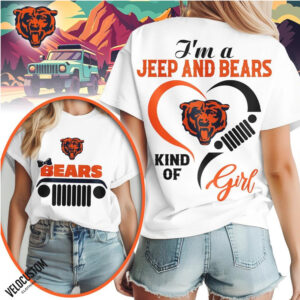 Chicago Bears Jeep Heartbeat Kind Of Girl Shirt