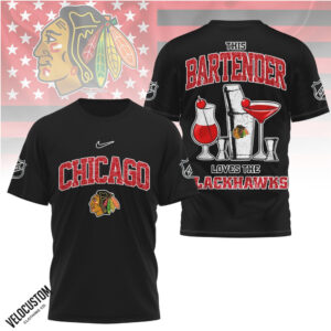 Chicago Hockey Bartender Loves the Blackhawks Shirt