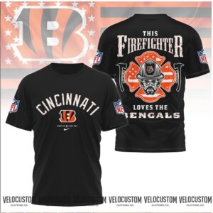 Cincinnati Bengals Firefighter American Flag Fire Department Shirt